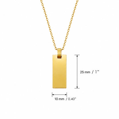 Personalized Rectangle Necklace
