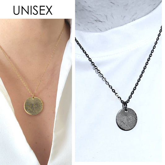 Custom thumbprint necklace for her and him