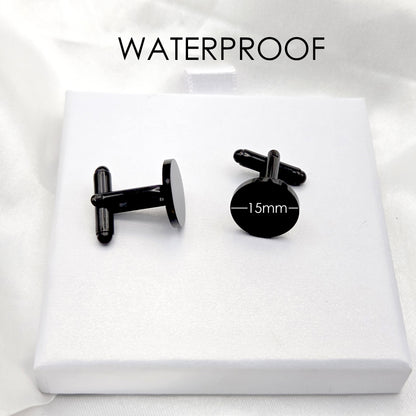 Actual Fingerprint Cufflinks, Personalized Thumbprint Groom Wedding Cufflinks, Custom Engraved Memorial Accessories for Men.