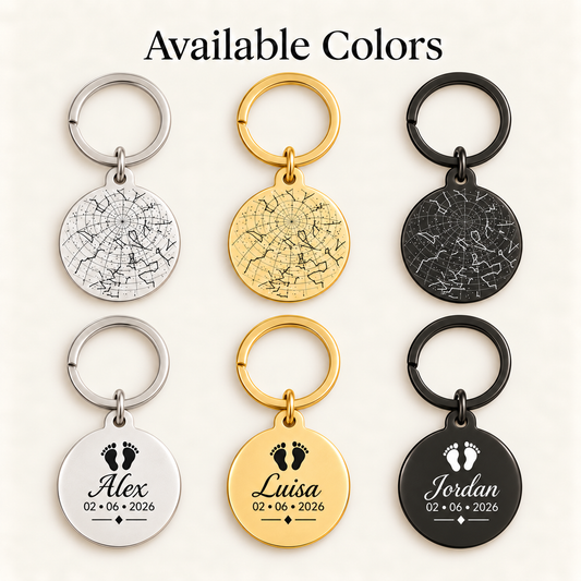 A Star was Born - Custom Star Map Keychain