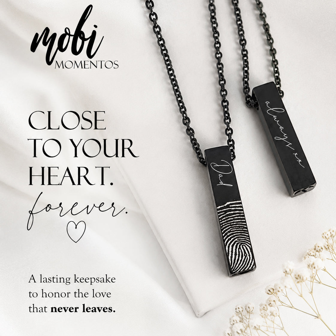 Your Touch Remains Fingerprint Urn Necklace