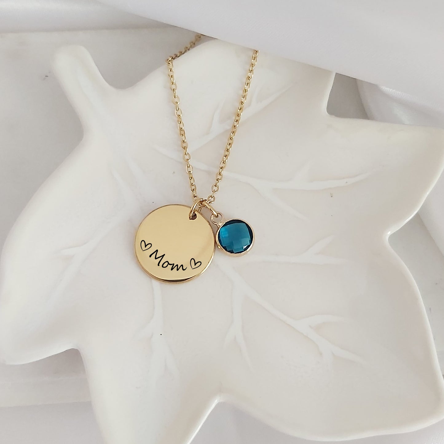 Grandma and mom necklace with kids birthstones.
