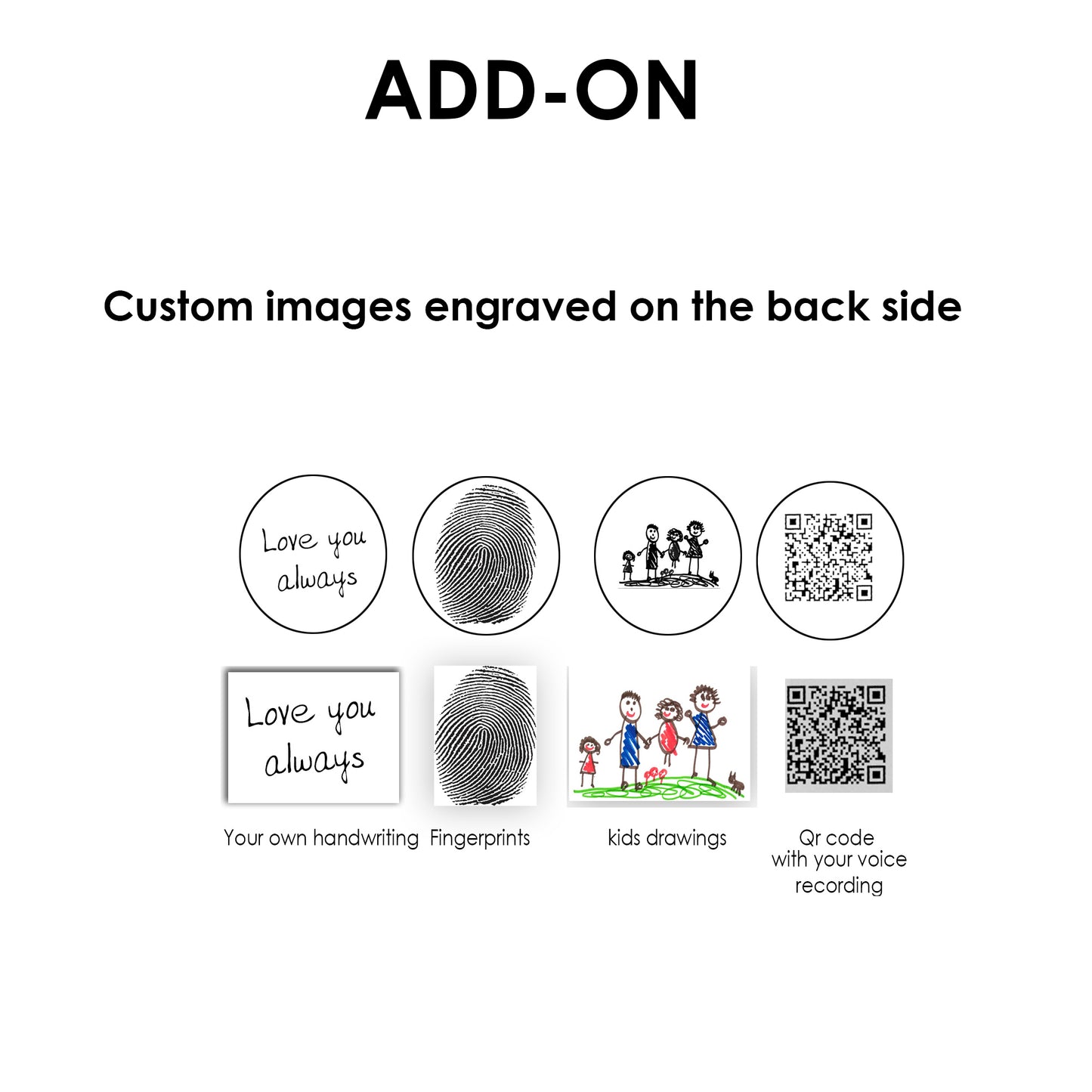 Fingerprint Urn Necklace for Ashes – Custom Memorial Necklace, Engraved Keepsake with Handwriting or Voice QR