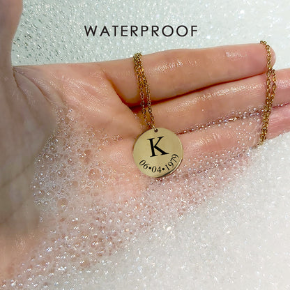 Initial necklace for her and him - Birthday gift