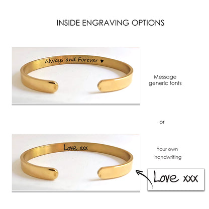 Pulsera de huellas dactilares personalizada para hombres y mujeres.