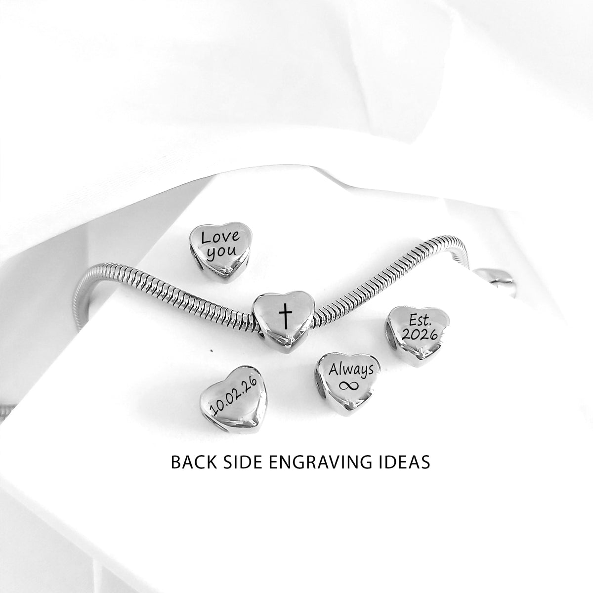 Heart  charm bead for bracelet