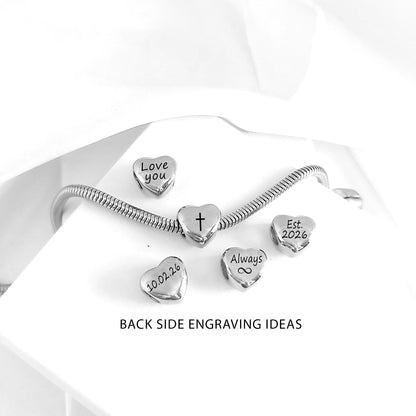 Heart  charm bead for bracelet
