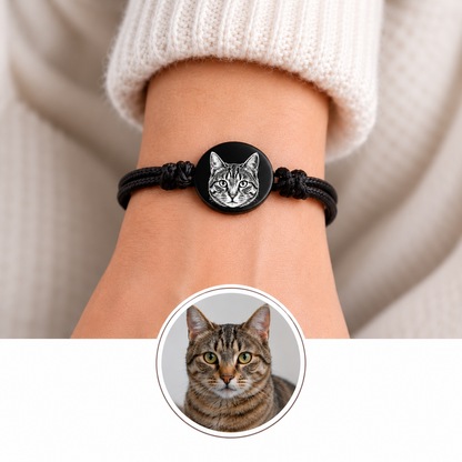 Always close - Custom pet portrait adjustable bracelet.