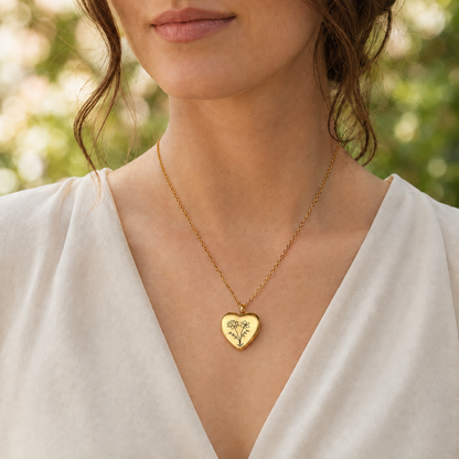 Mom’s Garden Personalized Birth Flower Locket