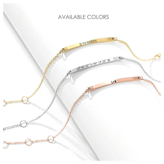 Custom engraved name bracelet for woman - mobimomentos