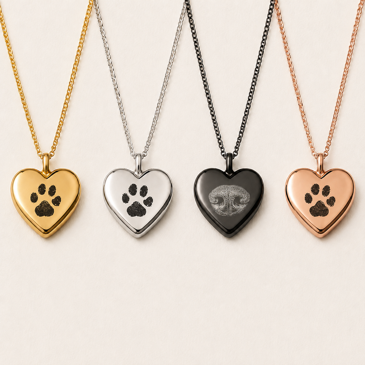 Paw Prints in My Heart — Personalized Pet Memorial Locket