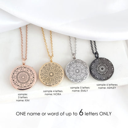 Circle of Harmony – Personalized Mandala Locket