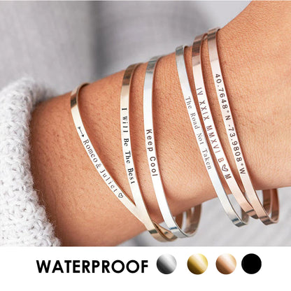 Custom name bracelet for women