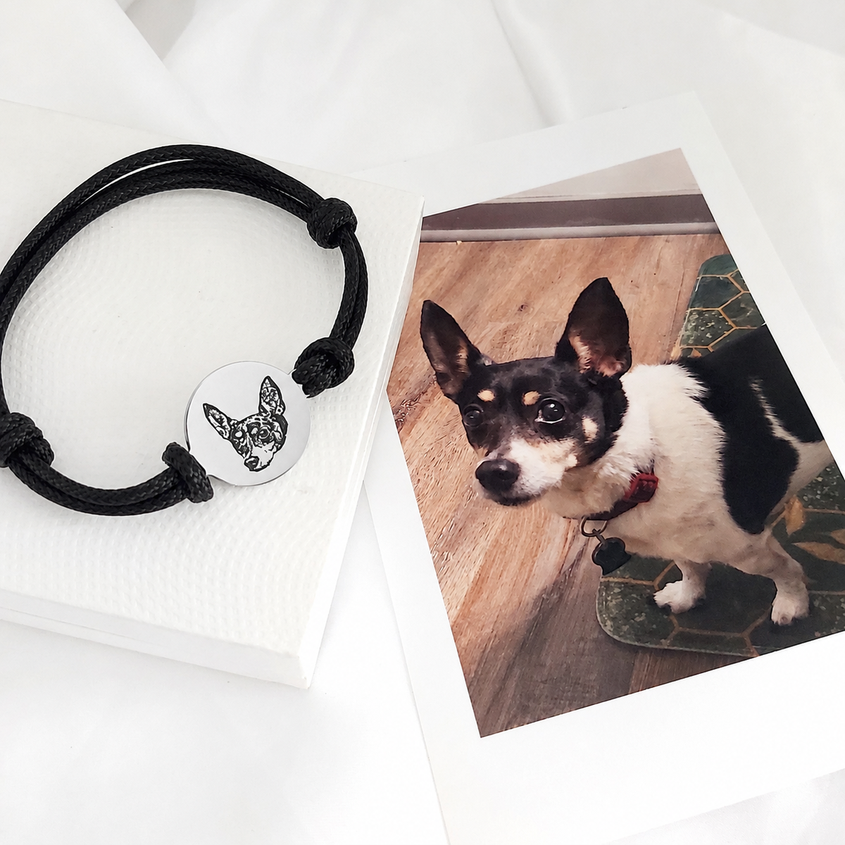 Always close - Custom pet portrait adjustable bracelet.