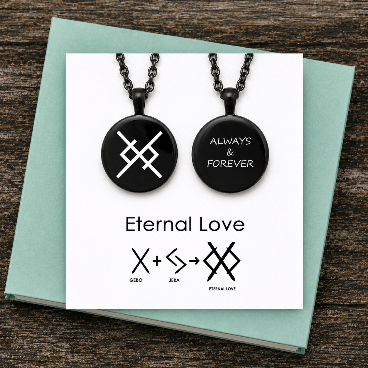 Eternal love viking symbol for him, anniversary gift for boyfriend, husband, partner.