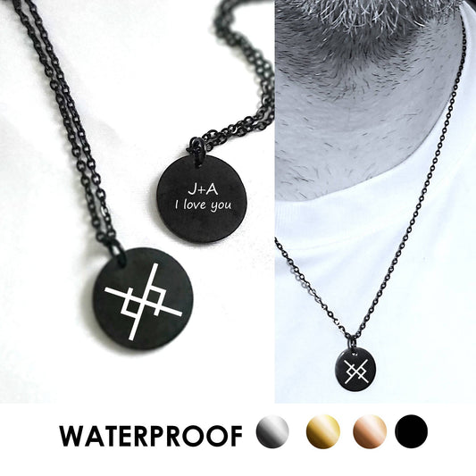 Viking love couples necklace for her and him, LGBT - mobimomentos