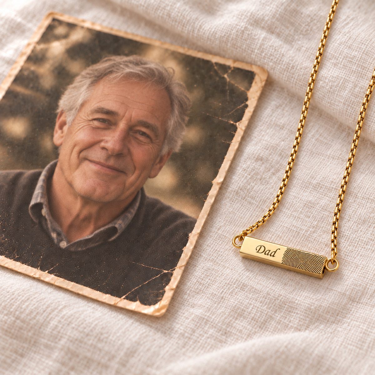 Collar de urna de cremación personalizado para cenizas.