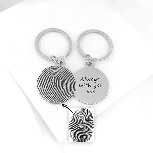 Dije de urna colgante con forma de corazón con huella dactilar para cremación de cenizas.