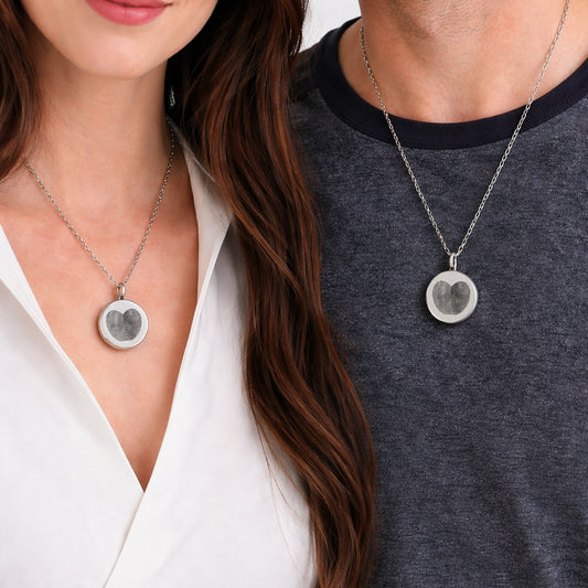 Little prints | Two Fingerprint Round Locket