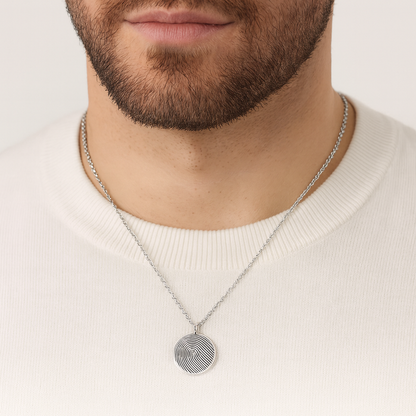 Custom thumbprint necklace for men and women.