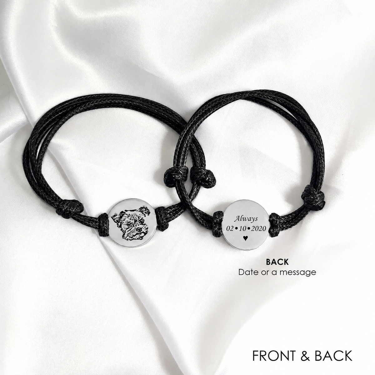 Always close - Custom pet portrait adjustable bracelet.