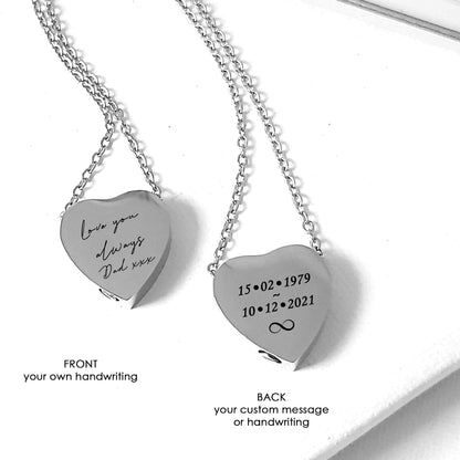 Their Words Stay Handwriting Urn Necklace