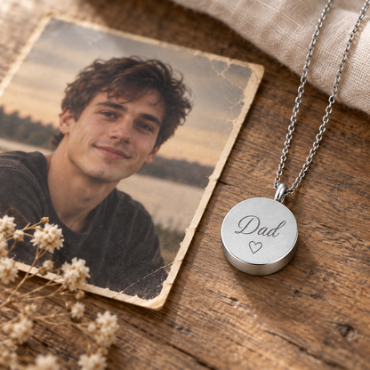 Love Without End – Personalized Round Urn Necklace