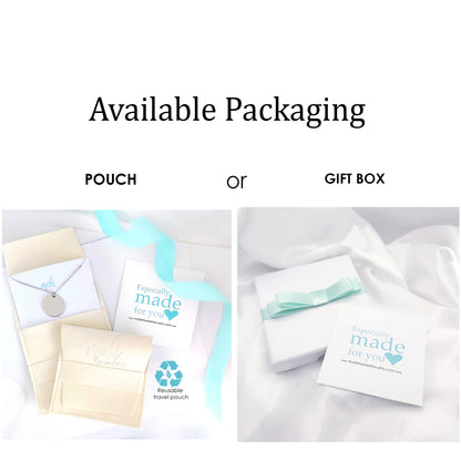 Custom birth flower bouquet necklace for mom.