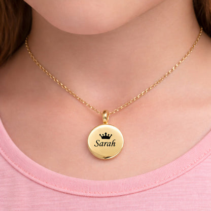 Medallón infantil personalizado con foto.