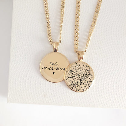 Custom Star Map Necklace for Dad and grandad, New Dad Gift, First Time Dad Keepsake.