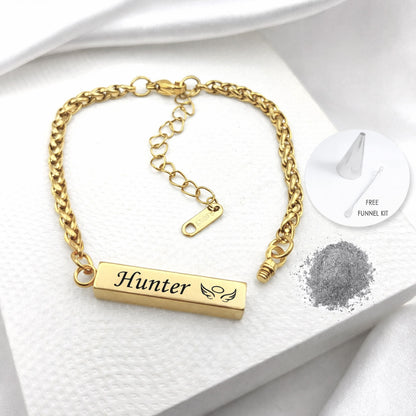 Their Paw Beside You — Pet Urn Bar Bracelet