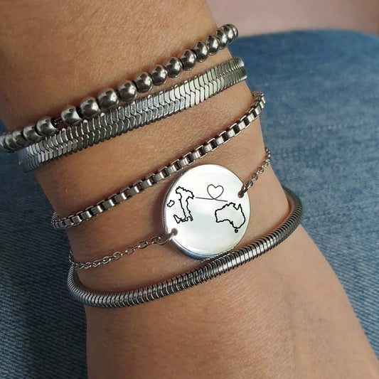 Two map bracelet for woman