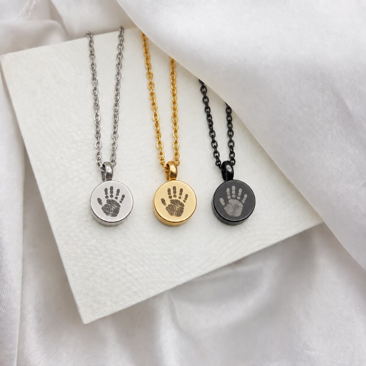 Tiny Prints Baby Memorial Glass Urn Necklace