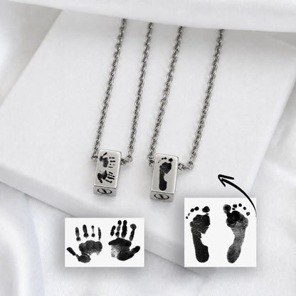 Your Smallest Footprint — Baby Memorial Dainty Crystal Urn Necklace
