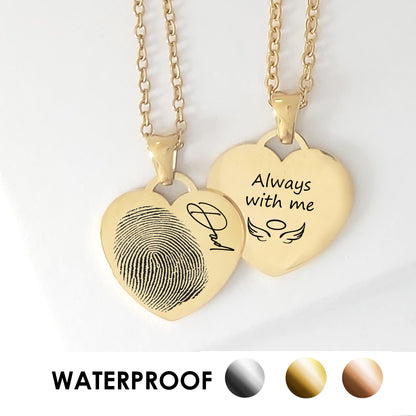 Collier d'empreinte digitale personnalisé pour elle et lui