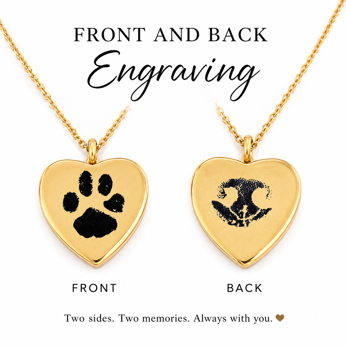 Paw Prints in My Heart — Personalized Pet Memorial Locket