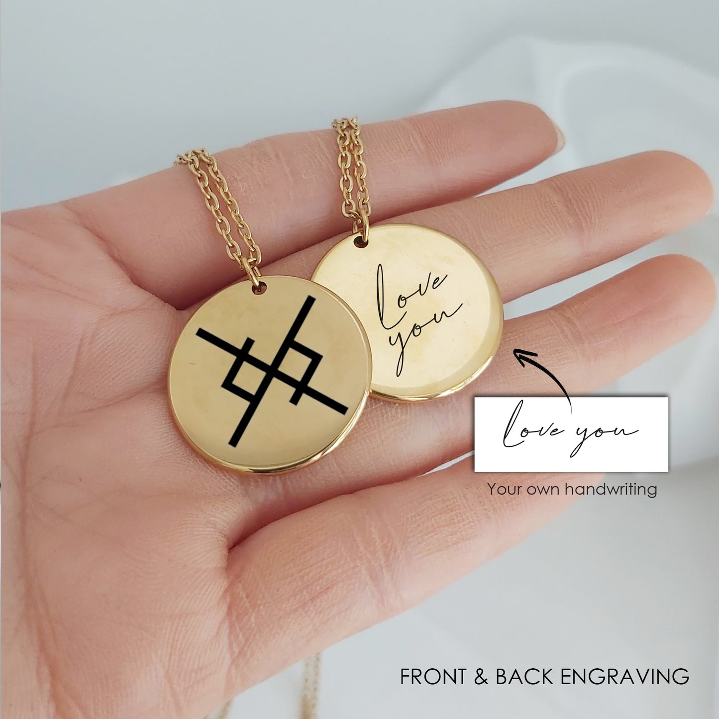 Viking love couples necklace
