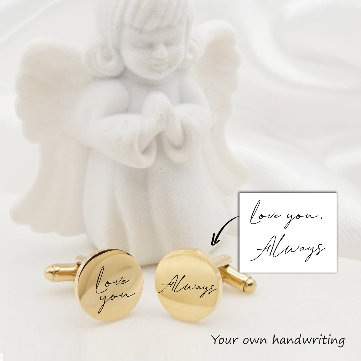 Your Handwriting Round Cufflinks