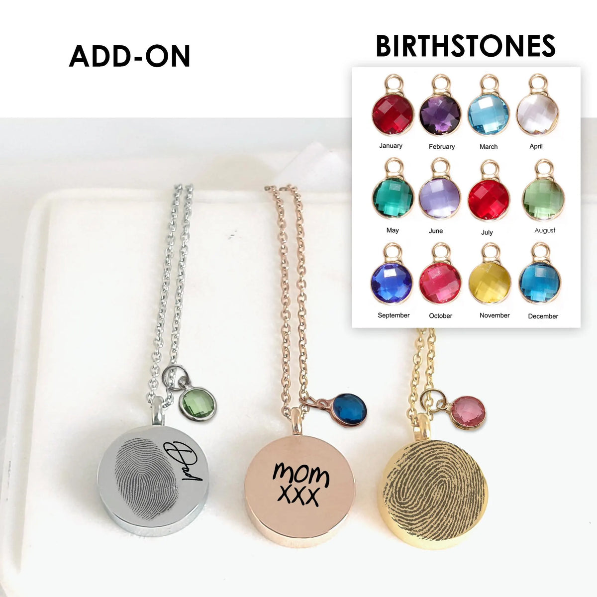 Your Touch, Forever Near – Fingerprint Memorial Urn Necklace with Name