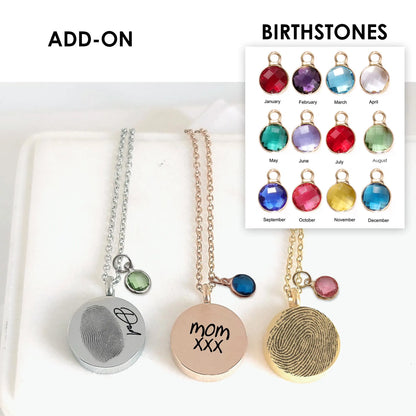 Your Touch, Forever Near – Fingerprint Memorial Urn Necklace with Name