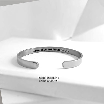 Two map bangle bracelet for men and women