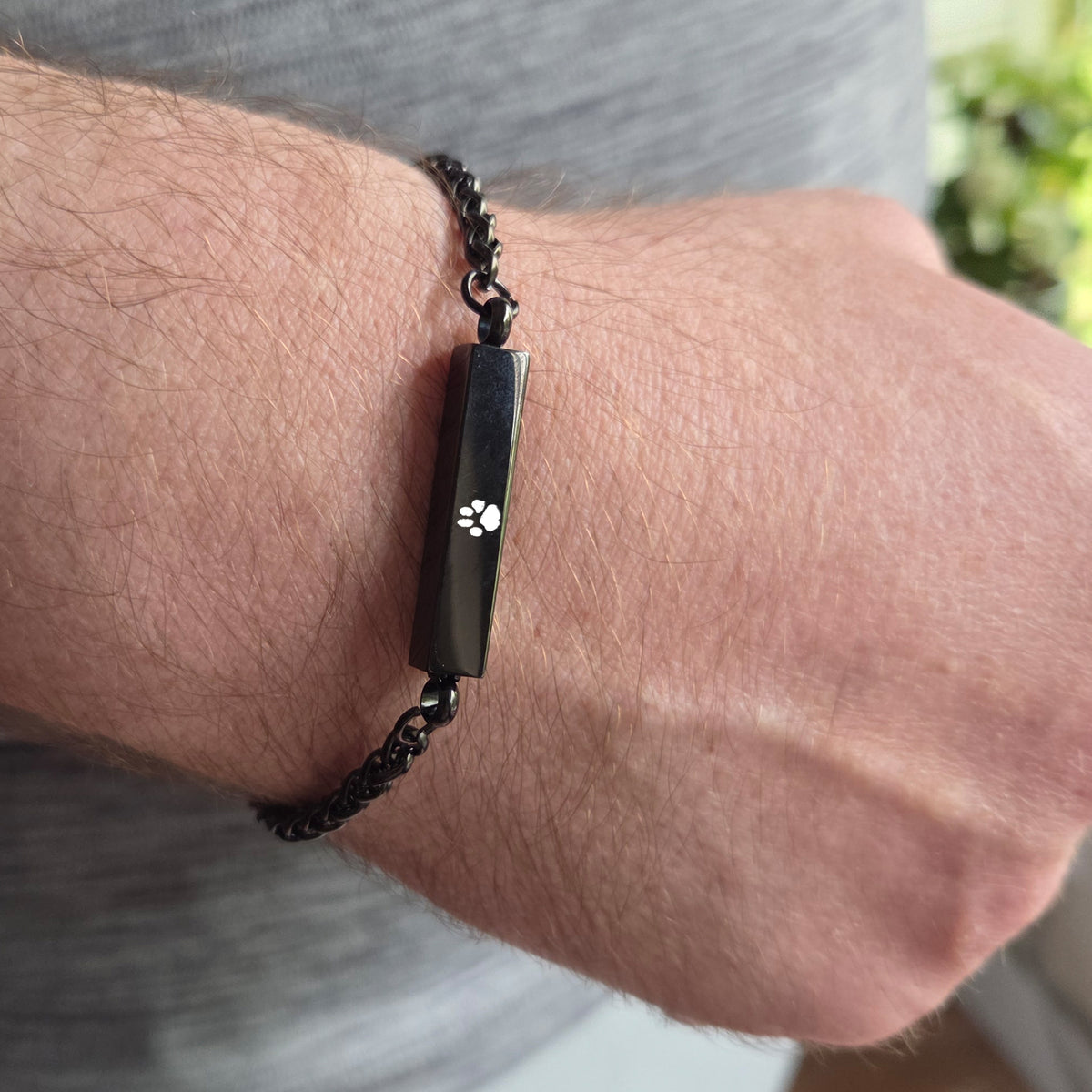 Their Paw Beside You — Pet Urn Bar Bracelet