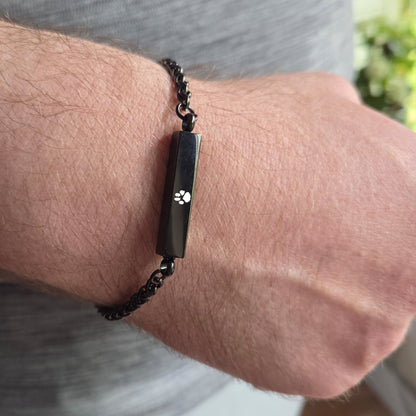Their Paw Beside You — Pet Urn Bar Bracelet