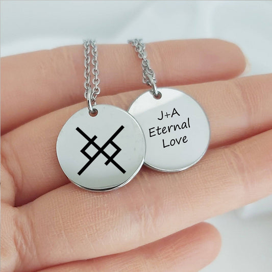 Viking love couples necklace - mobimomentos