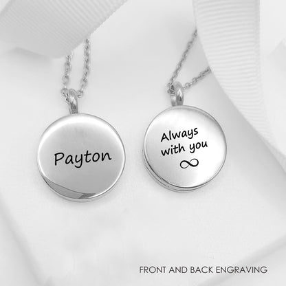 Personalized kids locket with photo.