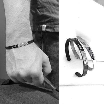 Custom fingerprint bracelet for men and women