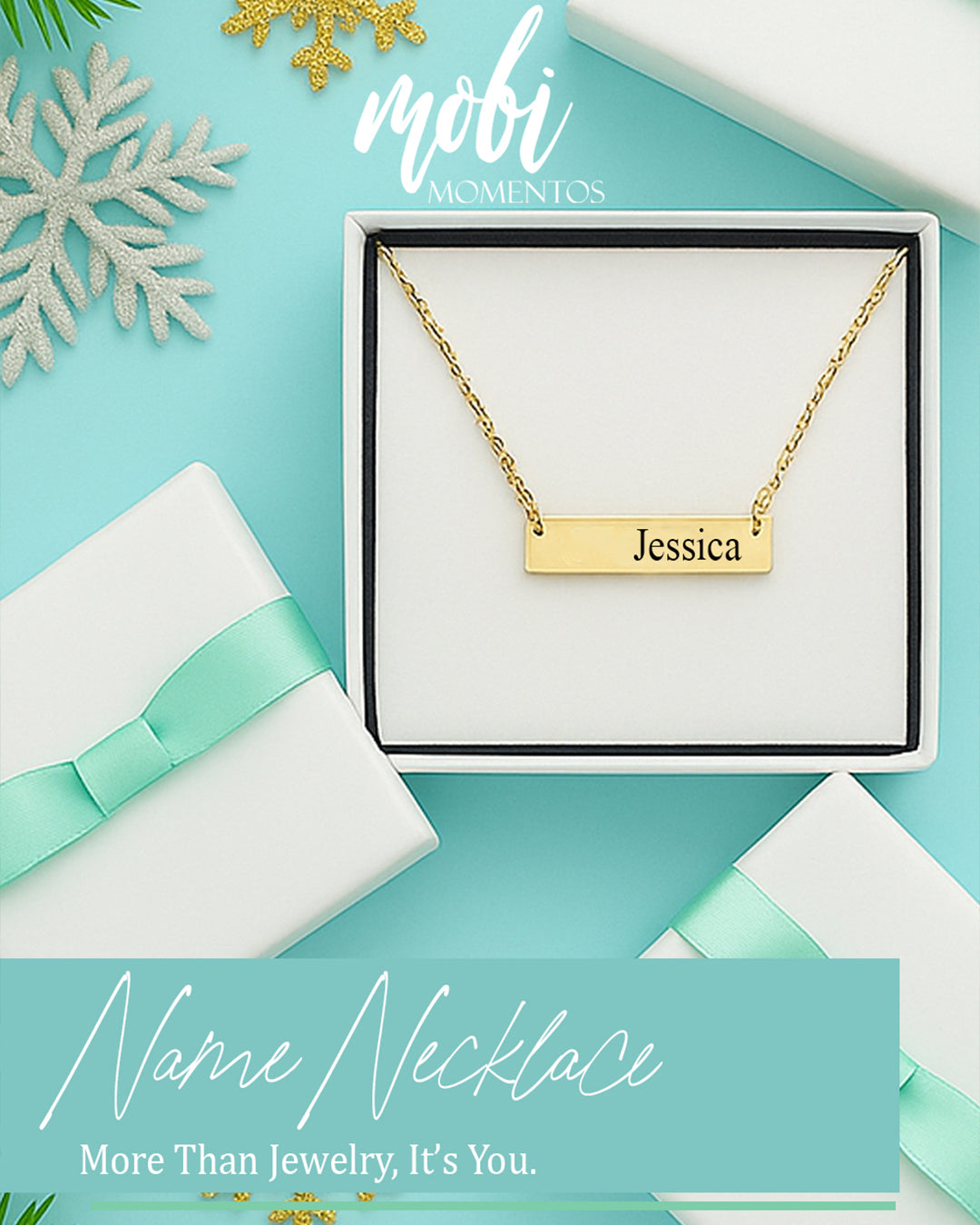 Personalized bar necklace for woman