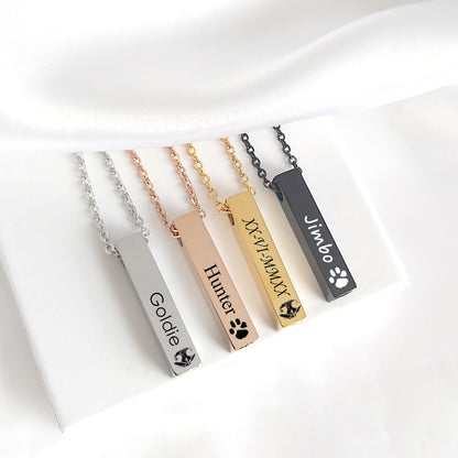Collar de urna con escritura propia para cenizas humanas.