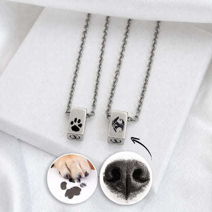 A Pawprint on My Heart — Pet Memorial Dainty Crystal Urn Necklace