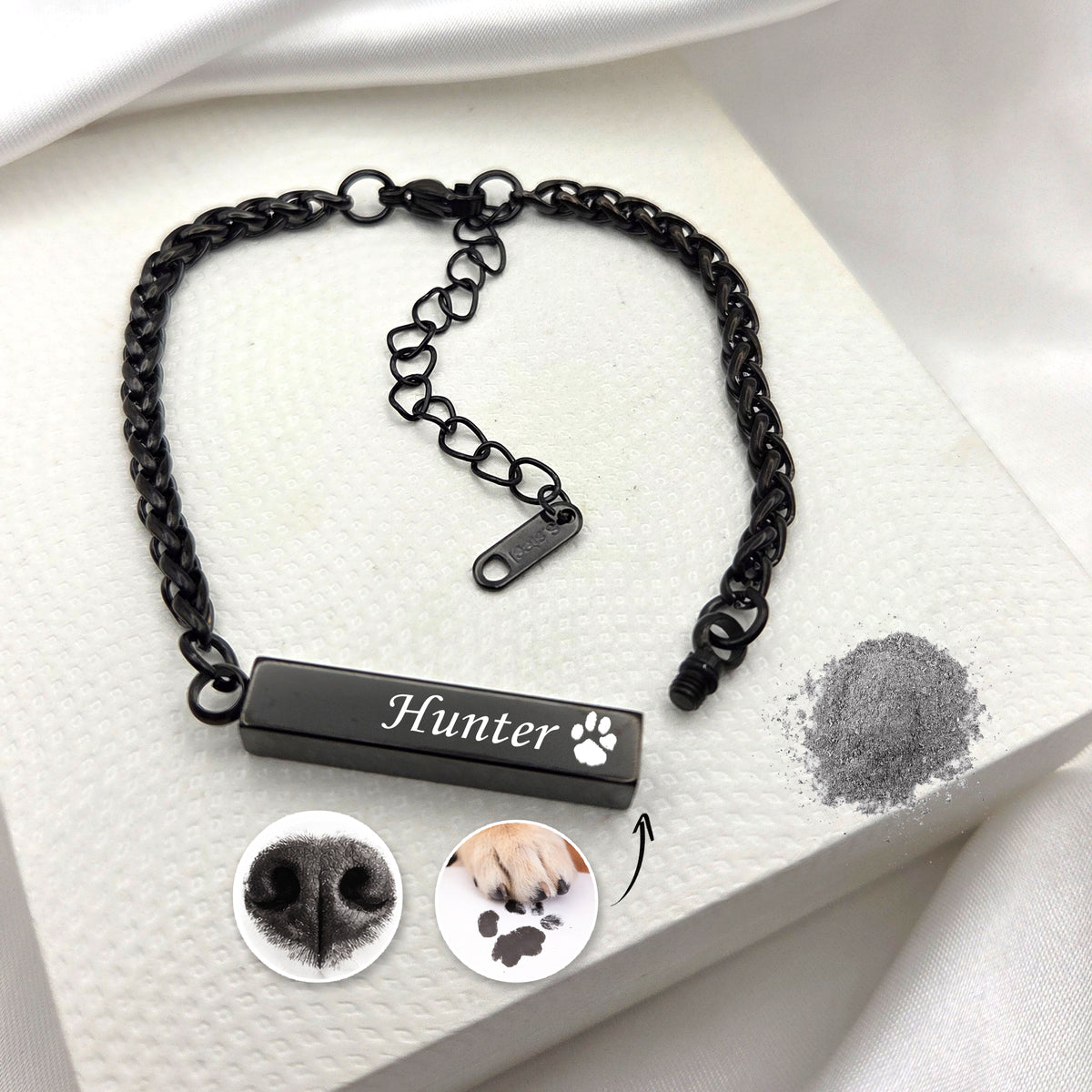 Their Paw Beside You — Pet Urn Bar Bracelet